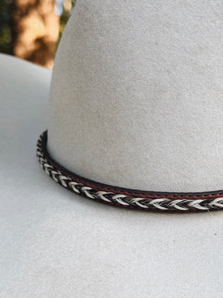 Brown Braided Genuine Horse Hair Hat Band