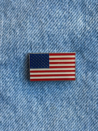 American Flag Hat + Jacket Pin