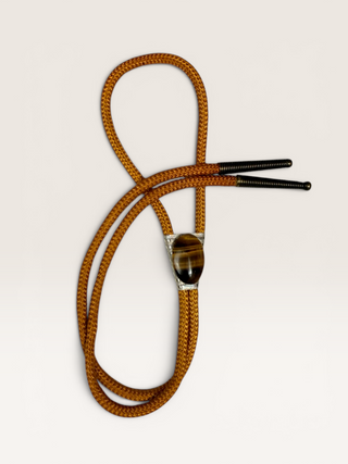 Vintage Oval Tiger’s Eye Bolo Tie