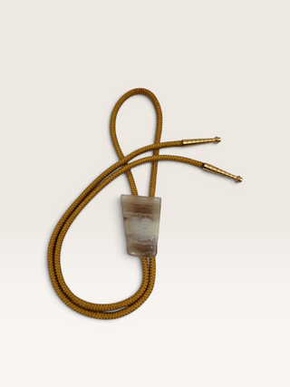 Vintage Banded Lace Agate Bolo Tie