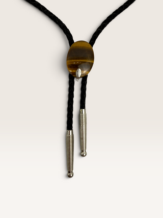 Tiger's Eye Pendant Bolo Tie
