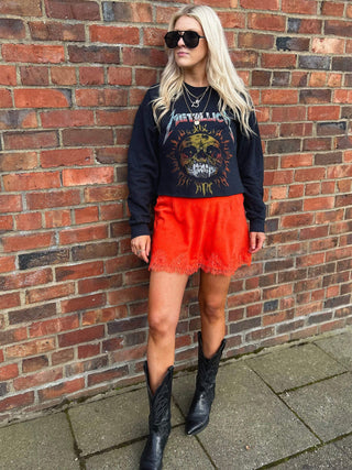 Chop Shop Metallica Cropped Sweatshirt