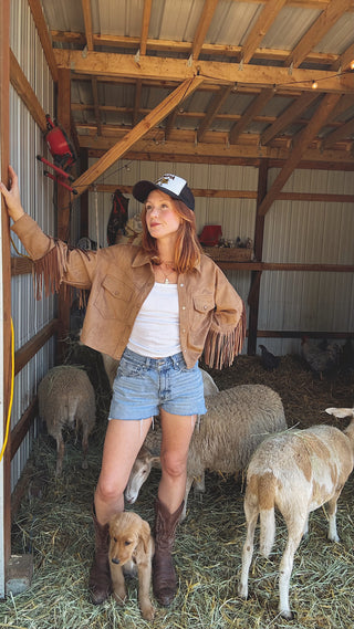 Shameless Crop Fringe Jacket