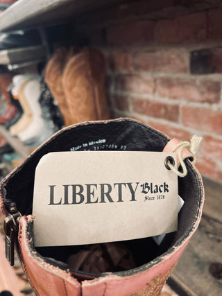 Vintage Liberty Black Cowboy Boots W Sz 7.5