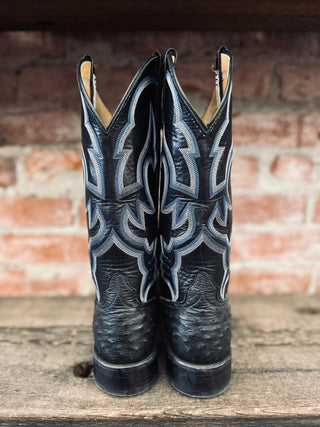 Vintage Anderson Bean Ostrich Cowboy Boots M Sz 8.5 / W Sz 10