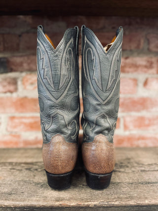 Vintage El Doeado Teju Lizzard Cowboy Boots M Sz 9