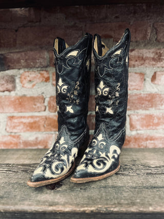 Vintage Justin Cowboy Boots W Sz 5