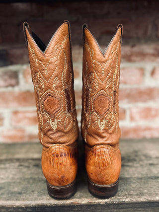 Vintage Cuadra Teju Lizard Cowboy Boots M Sz 11