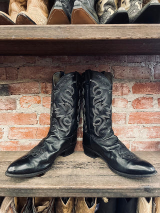 Vintage Dan Post Cowboy Boots M Sz 16 wide