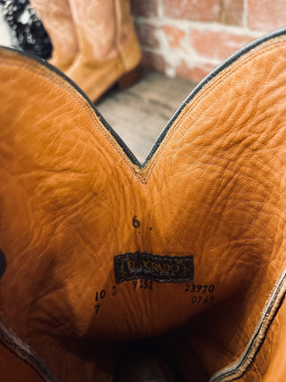 Vintage El Doeado Teju Lizzard Cowboy Boots M Sz 9
