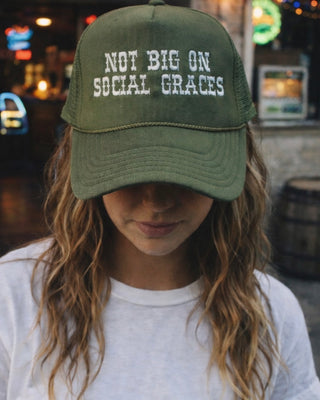 Social Graces Embroidered Trucker Hat