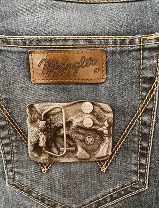 Country Western Music Belt Buckle