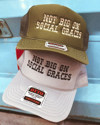 Social Graces Embroidered Trucker Hat
