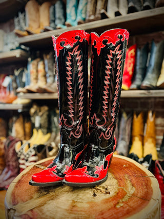 Vintage Liberty Boot Co Handmade Cowboy Boots W Sz 9