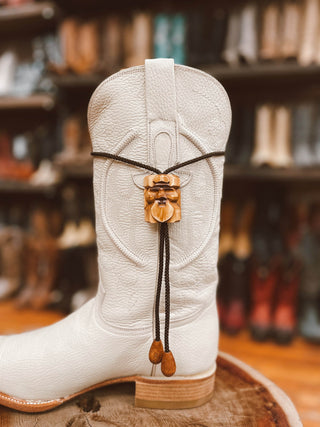 Wooden Face Bolo Tie