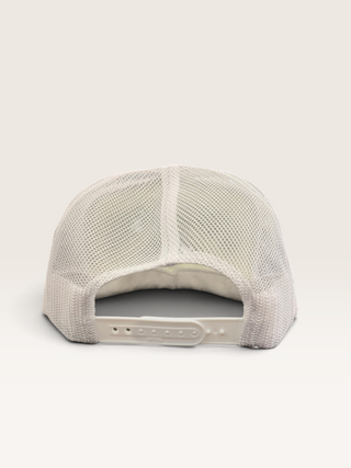Gold Dogs Live Free White/Blue Gradient Flat Brim Trucker Hat