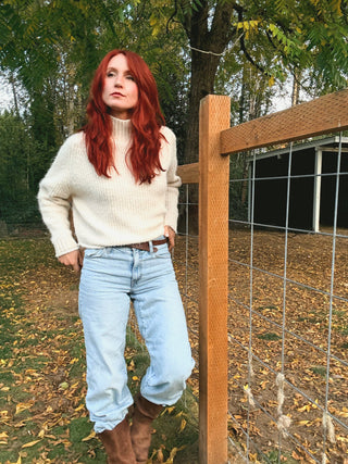 Heart of Glass Mock Neck Sweater