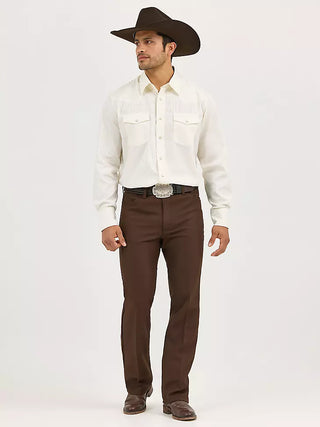 Wrangler Western Long Sleeve Western Snap Dobby Stripe Shirt