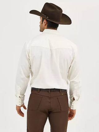 Wrangler Western Long Sleeve Western Snap Dobby Stripe Shirt