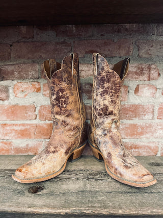 Vintage Justin Cowboy Boots W Sz 9