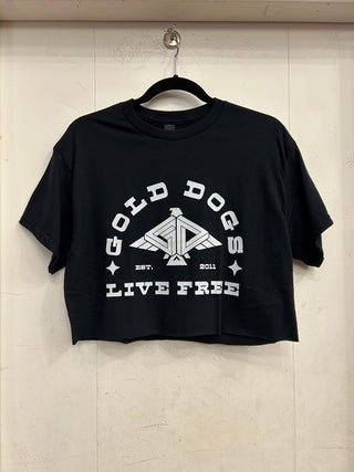 Chop Shop Gold Dogs Cropped T-Shirt