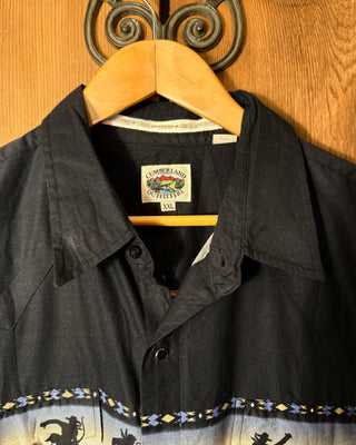 Vintage Men's Cumberland Outfitters Western Snap Up T-Shirt - 2XL