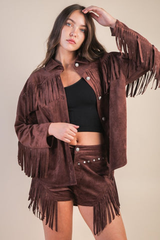 Wish You Didn't Know Fringe Shacket