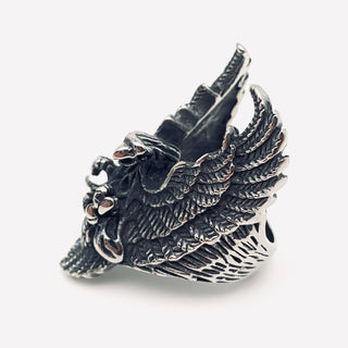 Stainless Steel Eagle Winged Ring