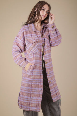 Roxy Plaid Brushed Flannel Jacket
