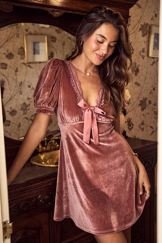 Talk About Love Velvet Mini Dress
