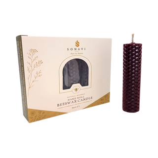 Plum Beeswax Candlestick