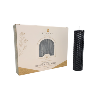 Black Beeswax Candlestick