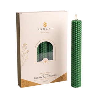 Green Beeswax Candlestick