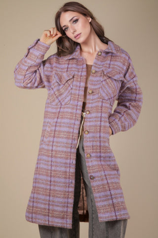 Roxy Plaid Brushed Flannel Jacket
