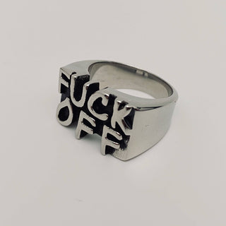 Stainless Steel Ring Reversion "Fuck you "
