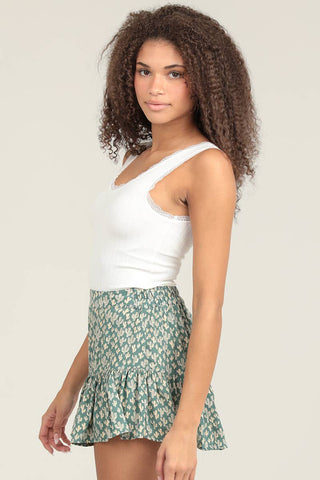 Country Cactus Print Skort
