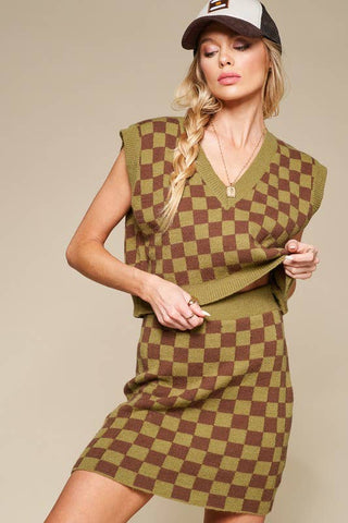 Panama Checkered Sweater Vest