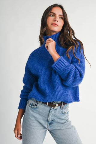 Heart of Glass Mock Neck Sweater