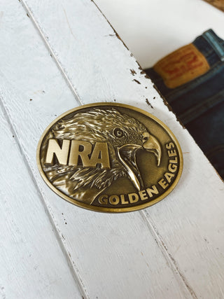 NRA Golden Eagle Belt Buckle