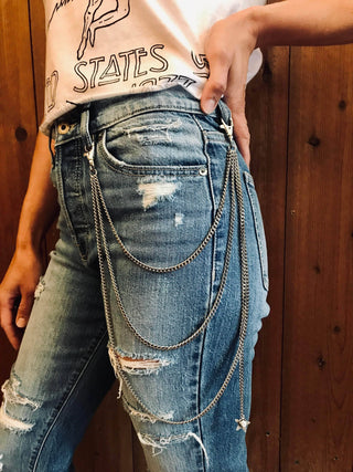 Layered Star Jean Chain