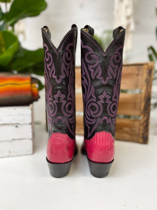 Vintage Justin Cowboy Boots W Sz 7.5