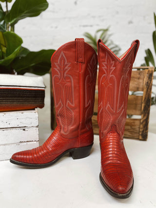 Vintage Dan Post Cowboy Boots W Sz 7