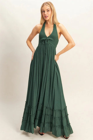 Sunday Halter Maxi Dress