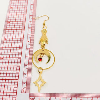 Palm and Star Drop earrings
