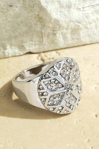 Flower Pave Ring