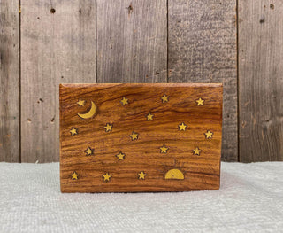 Hand Carved Inlay Wooden Jewelry Box