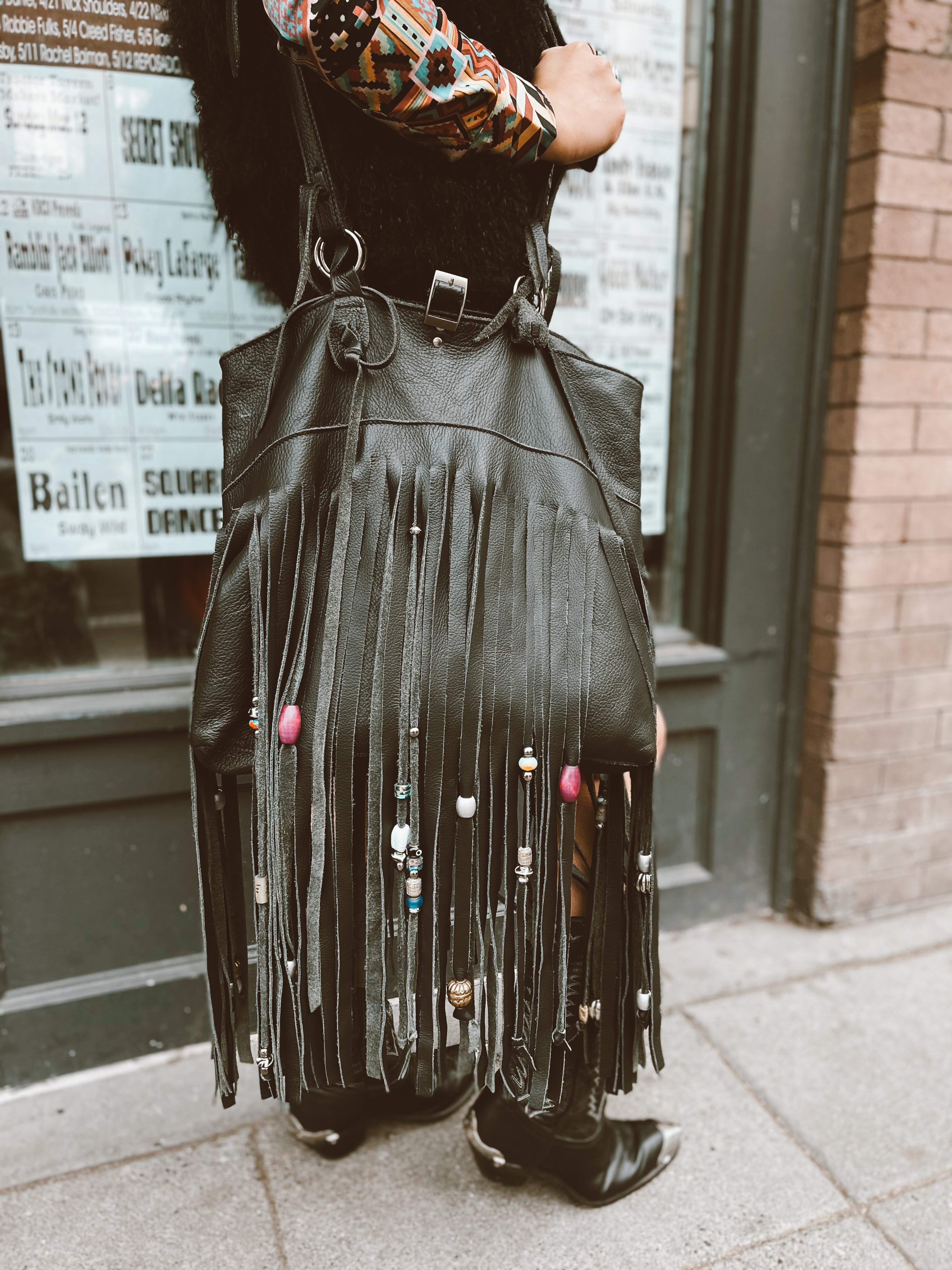 French Tote with Boho Fringe