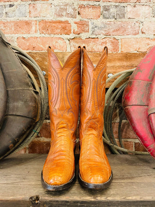 Nocona Ostrich Leg Cowboy Boots W Sz 5.5