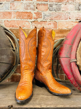 Nocona Ostrich Leg Cowboy Boots W Sz 5.5