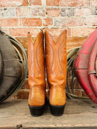 Nocona Ostrich Leg Cowboy Boots W Sz 5.5